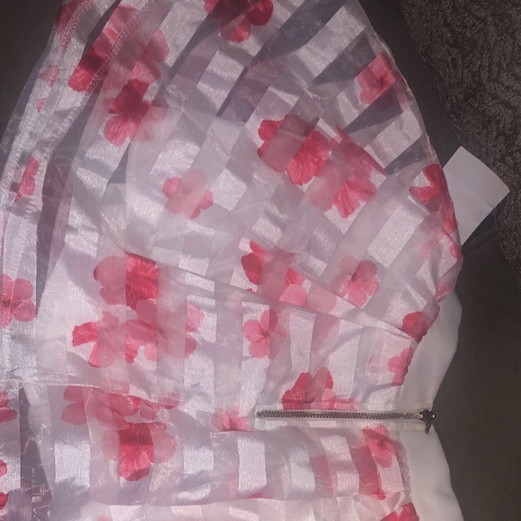 Ivory/coral skirt with gold zipper in the back from the store Burlington. - Picture 1 of 5